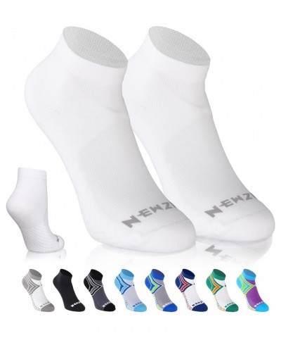 Ankle Compression Socks for Men & Women, Cushioned Low Cut Compression Running Socks with Ankle Support White $10.39 Socks