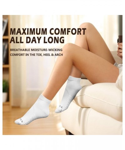 Ankle Compression Socks for Men & Women, Cushioned Low Cut Compression Running Socks with Ankle Support White $10.39 Socks