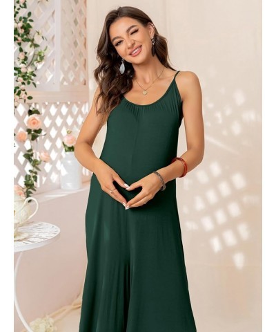 Maternity Casual suspender jumpsuit Women's Loose Wide Leg Overall Jumpsuits Pregnancy One-piece Pants Dark Green $16.73 Over...