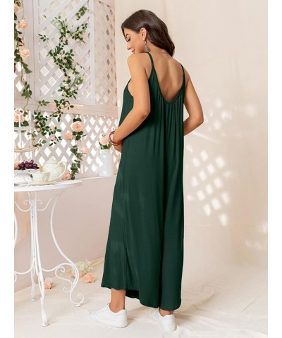 Maternity Casual suspender jumpsuit Women's Loose Wide Leg Overall Jumpsuits Pregnancy One-piece Pants Dark Green $16.73 Over...