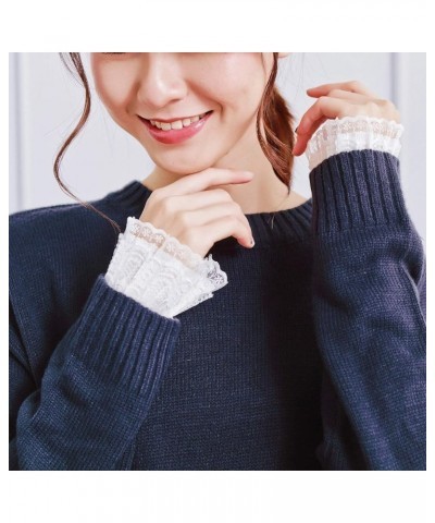 Wrist Cuffs Hand Sleeves Detachable for Sweater Blouse Coat, Clothing Accessories for Women Ladies Teens Chiffonlacewhite $8....