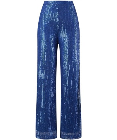 Sparkle Pants Women,Womens Sequin Pants Shiny Glitter Bling Evening Party Pants Fashion Pencil Pants with Drawstring Z2-blue ...