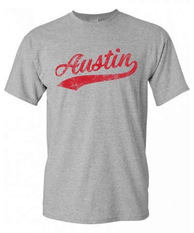 City Baseball Script T Shirt, Hometown Pride Tees Austin Sport Grey $11.28 T-Shirts