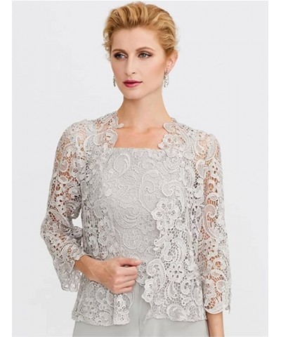 Women's Floral Lace Shrug Cardigan 3/4 Sleeve Crochet Bolero Jacket Wedding wraps NY016 Paprika $18.00 Sweaters