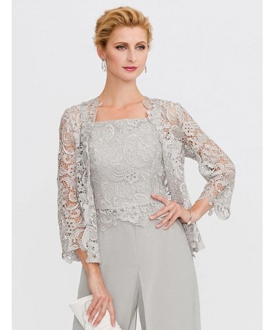 Women's Floral Lace Shrug Cardigan 3/4 Sleeve Crochet Bolero Jacket Wedding wraps NY016 Paprika $18.00 Sweaters