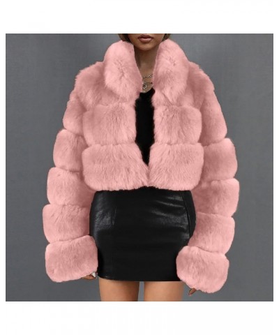 Leopard Printed Trench Coats for Women Luxury Faux Fur Fluffy Winter Cardigan Business Casual Long Sleeve Jackets Z08-pink $1...