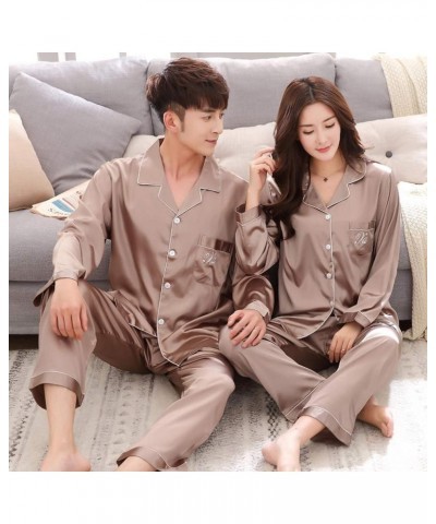 Silk Pajamas for Women Set Long Sleeve Cute Pajama Sets for Women Cotton Lounge Sets 2 Piece Outfits C-khaki $20.07 Sleep & L...