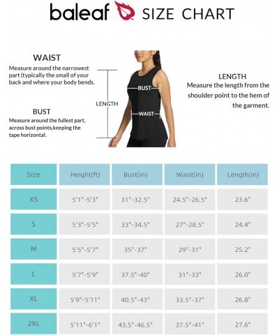 Women's Workout Tank Tops Sleeveless Athletic Tennis Exercise Running Shirts with Side Slit Black - Quick Dry $12.99 Activewear