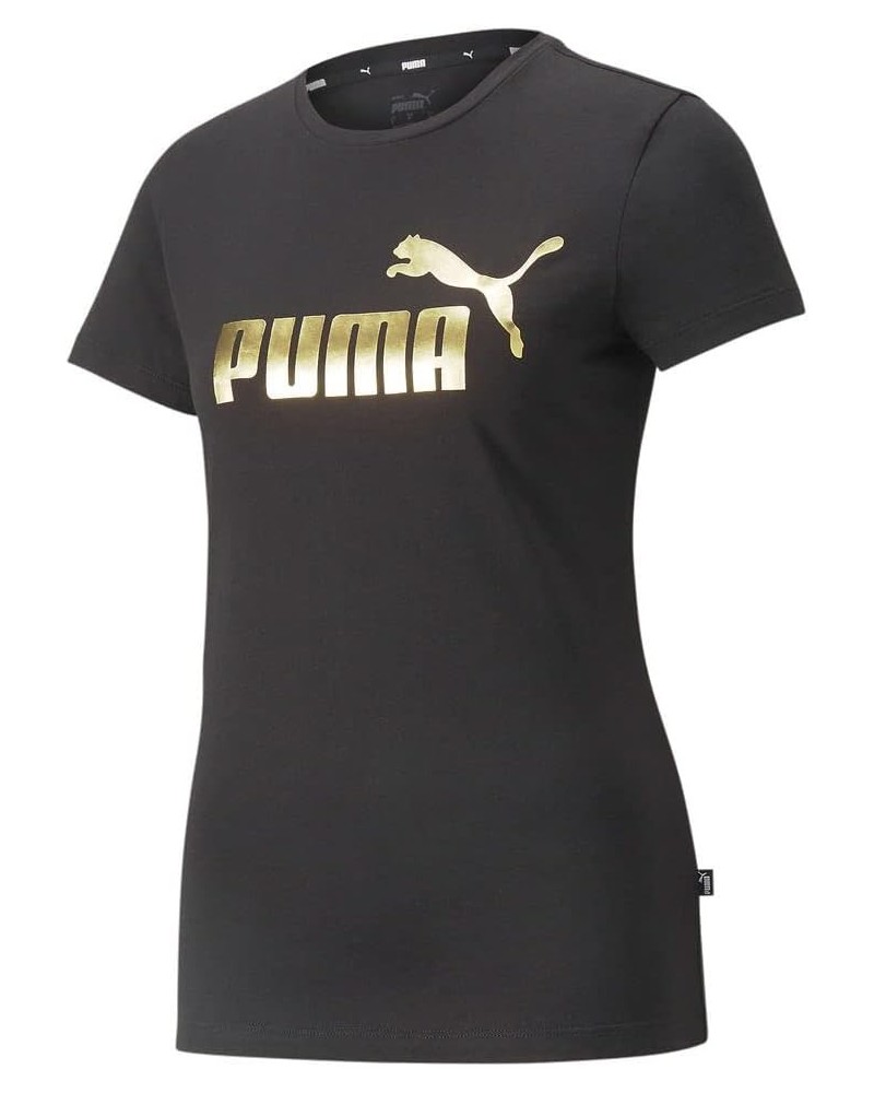 Women's Essentials+ Metallic Logo Tee Black-gold Foil $13.29 Activewear