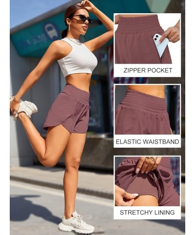 Women's Athletic Shorts High Waisted Running Shorts Pocket Sporty Short Gym Elastic Workout Shorts 2.5'' High waisted Summerr...