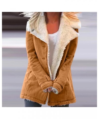 Sherpa Jackets for Women Winter Coats Casual Warm Faux Fur Lined Coats Oversized Thermal Fuzzy Fleece Jacket Outwear 01khaki ...