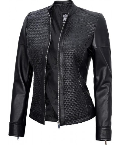 Leather Jacket Women - Motorcycle Style Leather Jackets for Women Maude - Black Jacket $76.80 Coats