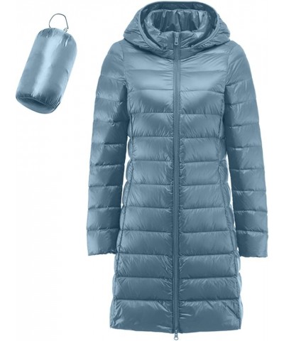 Lightweight Packable Hooded Puffer Jacket Womens Quilted Winter Down Coat Full-Zip Ski Jacket Coat Trech Coat Pea Coats B - B...