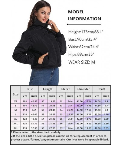 Black Lightweight Quilted Jackets for Women Dressy Long Sleeve Padded Winter Jacket Black $8.57 Jackets