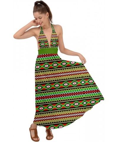 Womens Marijuana Cannabis Leaf Plant Marihuana Leaves Party Backless Maxi Beach V Neck Dress, XS-3XL Aztec Colorful $14.95 Dr...