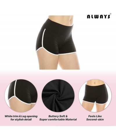 Booty Shorts for Women - High Waisted Super Soft Dolphin Shorts Sbsl166 / Black White $10.99 Shorts