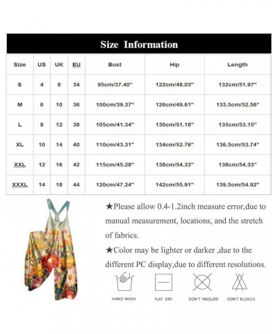 Flowy Overalls Women's Summer Fashion Jumpsuit Casual Retro Print Metal Button Long Pant Overalls Loose Sexy Romper 01-black ...