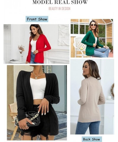 Women's Cardigans Lightweight Long Sleeve Open Front Sweater Cardigan, S-XL 09-light Gray $20.39 Sweaters