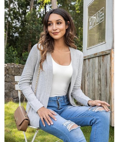 Women's Cardigans Lightweight Long Sleeve Open Front Sweater Cardigan, S-XL 09-light Gray $20.39 Sweaters