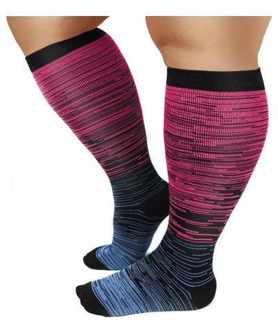 Plus Size Compression Socks for Women & Men, Wide Calf Knee High Socks for Circulation,Support,Nurses,Running,Athletic,Sports...