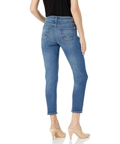 Women's Destroyed Josefina Boyfriend Mid Rise Jeans Radiant Pier $68.74 Jeans