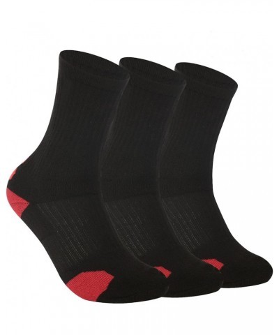 Elite Basketball Socks, Cushioned Athletic Sports Crew Socks for Youth Adult 3 Pairs 902 Red $11.69 Socks