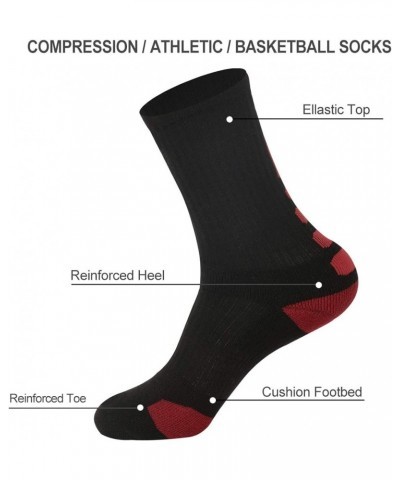 Elite Basketball Socks, Cushioned Athletic Sports Crew Socks for Youth Adult 3 Pairs 902 Red $11.69 Socks