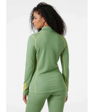 Womens LIFA Merino Midweight Graphic 1/2 Zip Base Layer Shirt Small 406 Jade 2.0 Star Pixel $42.75 Activewear