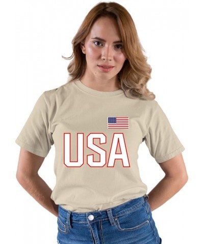 Adult USA National Pride T-Shirt Sand $9.02 T-Shirts