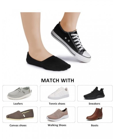 6 Pairs Unisex Thick Cushion Athletic Cotton Non Slip Low Cut Flat Liner No Show Socks C02-black $11.04 Socks