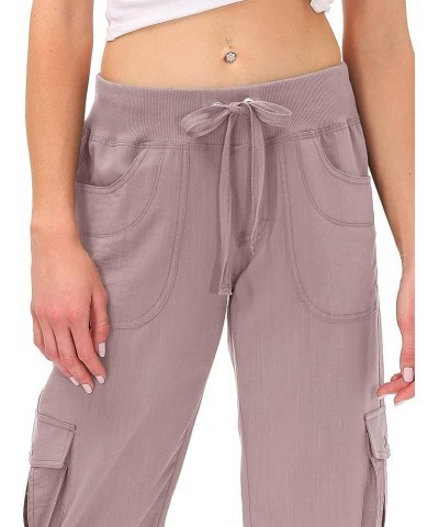 Womens Capris with Pockets Loose Fit Casual Capri Pants Dressy Lightweight Ladies Baggy Cargo Pants for Hiking Pink $24.50 Pants