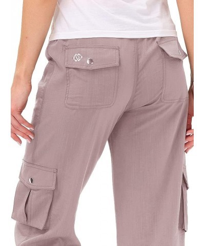 Womens Capris with Pockets Loose Fit Casual Capri Pants Dressy Lightweight Ladies Baggy Cargo Pants for Hiking Pink $24.50 Pants