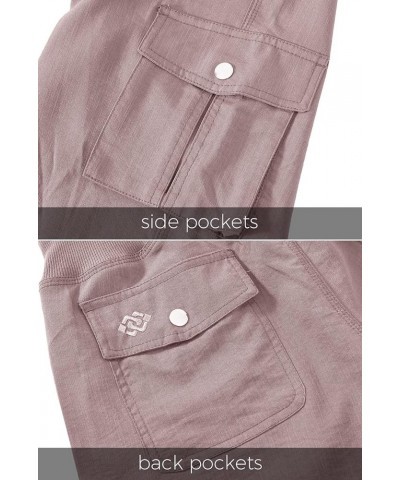 Womens Capris with Pockets Loose Fit Casual Capri Pants Dressy Lightweight Ladies Baggy Cargo Pants for Hiking Pink $24.50 Pants