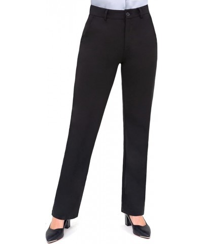 Dress Pants Women Work Business Pants Tummy Control Office Straight Leg Trousers High Waisted Ladies Slacks Petite 29" Inseam...