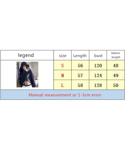 Women Aesthetics Zip Up Hoodie Vintage Long Sleeve Cropped Sweatshirts Fall Winter Graphic Print Y2k Jackets X-green $11.75 H...