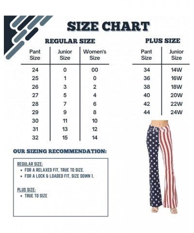 High Waist American Flag Print Flare Red, White, and Blue $32.24 Others