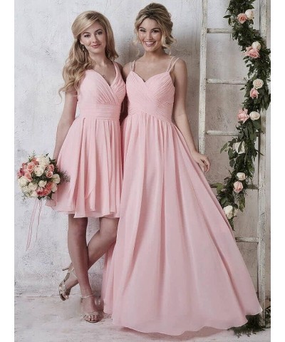 Double V Neck Short Bridesmaid Dresses for Women 2024 Chiffon A Line Formal Evening Gowns with Pockets YJ114 Burgundy $29.40 ...