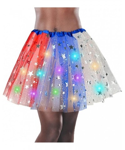 Women's LED Tutu Skirt Light Up Tutus Layered Tulle Tutu Skirts Sparkly Party Tutu Costume for Women and Girls Red $10.06 Skirts