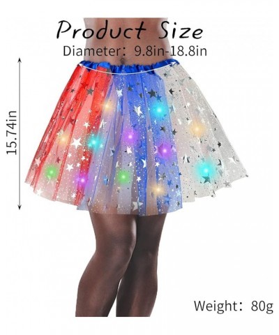 Women's LED Tutu Skirt Light Up Tutus Layered Tulle Tutu Skirts Sparkly Party Tutu Costume for Women and Girls Red $10.06 Skirts