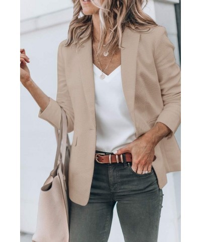 Womens Casual Blazers Open Front Long Sleeve Work Office Jackets Blazer Khaki $34.01 Blazers