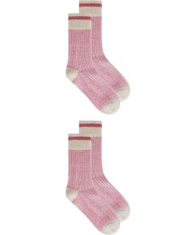 Ladies Multipack Bundle Cabin Boot Socks | Warm for Cold Winter Weather | Shoe Size 5-10 (Sock Size 9-11) Pink (2 Pairs) $15....