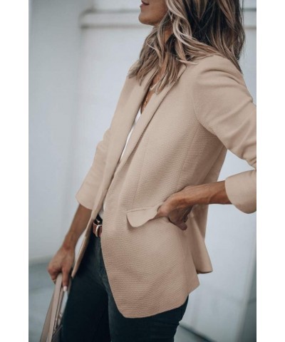 Womens Casual Blazers Open Front Long Sleeve Work Office Jackets Blazer Khaki $34.01 Blazers