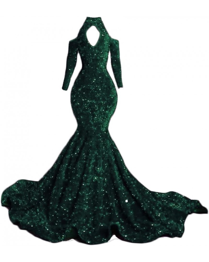 Wome's Mermaid Prom Gown Sequin Evening Party Dress Formal Maxi Dress A-green $52.80 Dresses