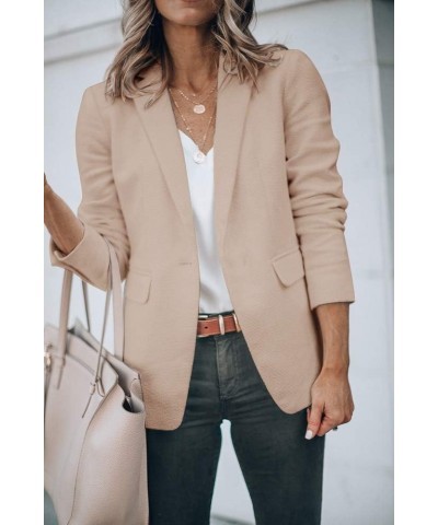 Womens Casual Blazers Open Front Long Sleeve Work Office Jackets Blazer Khaki $34.01 Blazers