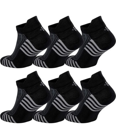 Ankle Socks (6 Pairs) with Heel Tabs Natural for Men or Women Sports and Athletic Performance Wear Black $13.50 Activewear