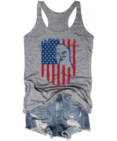 We The People American Flag Tank Tops Women 4th of July Shirts Sleeveless USA Graphic Patriotic Tees Grey-1 $8.24 Tanks