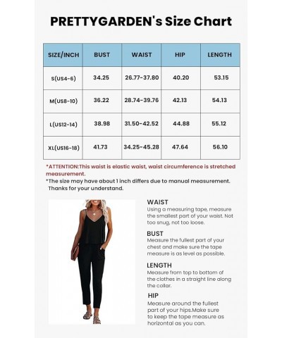 Women's Summer Casual Jumpsuits Wrap V Neck Sleeveless One Piece Pants Romper with Pockets Pure Black $24.93 Jumpsuits