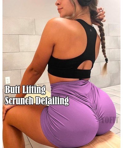 Scrunch Butt Lifting Shorts for Women Gym Workout Spandex Booty Shorts Yoga Pole Dance Fitness 1 Scrunch Butt Lifting - Purpl...