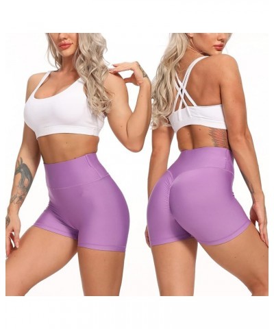 Scrunch Butt Lifting Shorts for Women Gym Workout Spandex Booty Shorts Yoga Pole Dance Fitness 1 Scrunch Butt Lifting - Purpl...