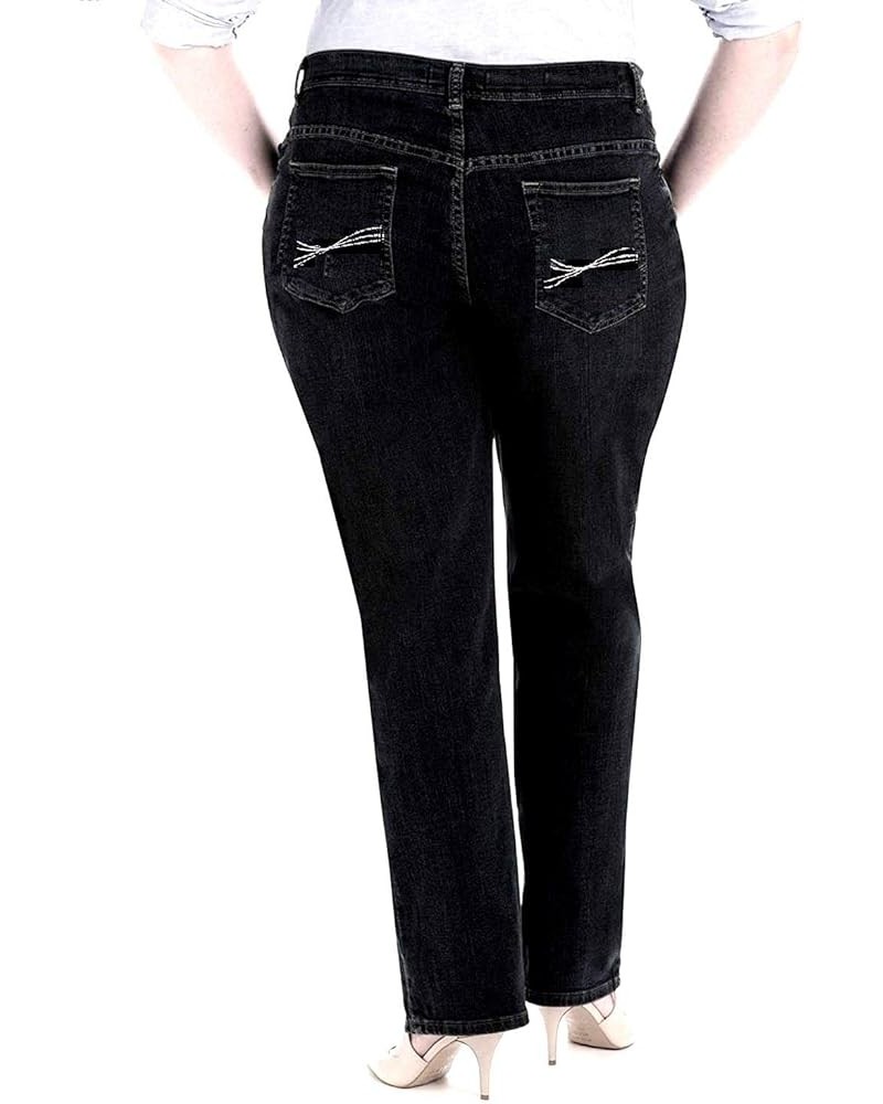 Women's Plus Size Blue/Black Curvy Stretch Flap Pocket Skinny/Bootcut/Cargo Denim Jeans Pants Black A710 Bootcut Straight Leg...